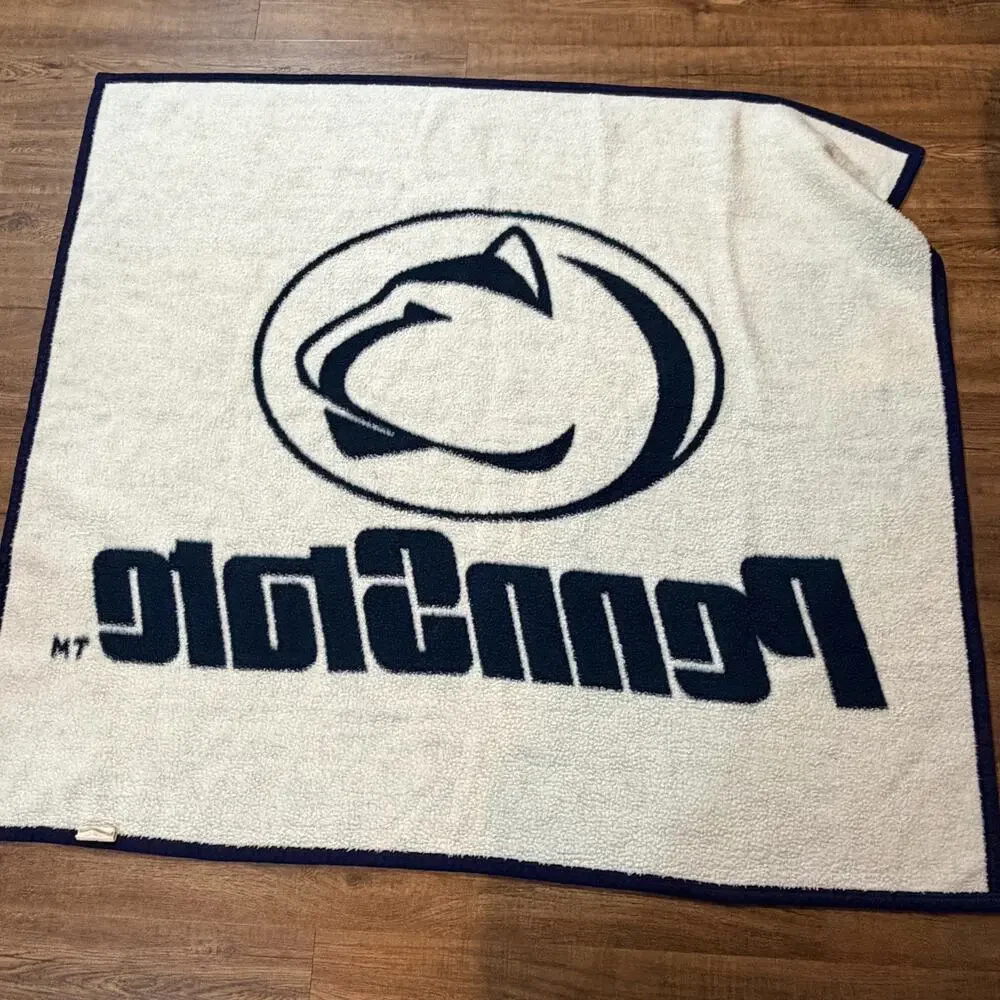 Vtg Biederlack Penn State University Nittany Lions Stadium Blanket 54x60